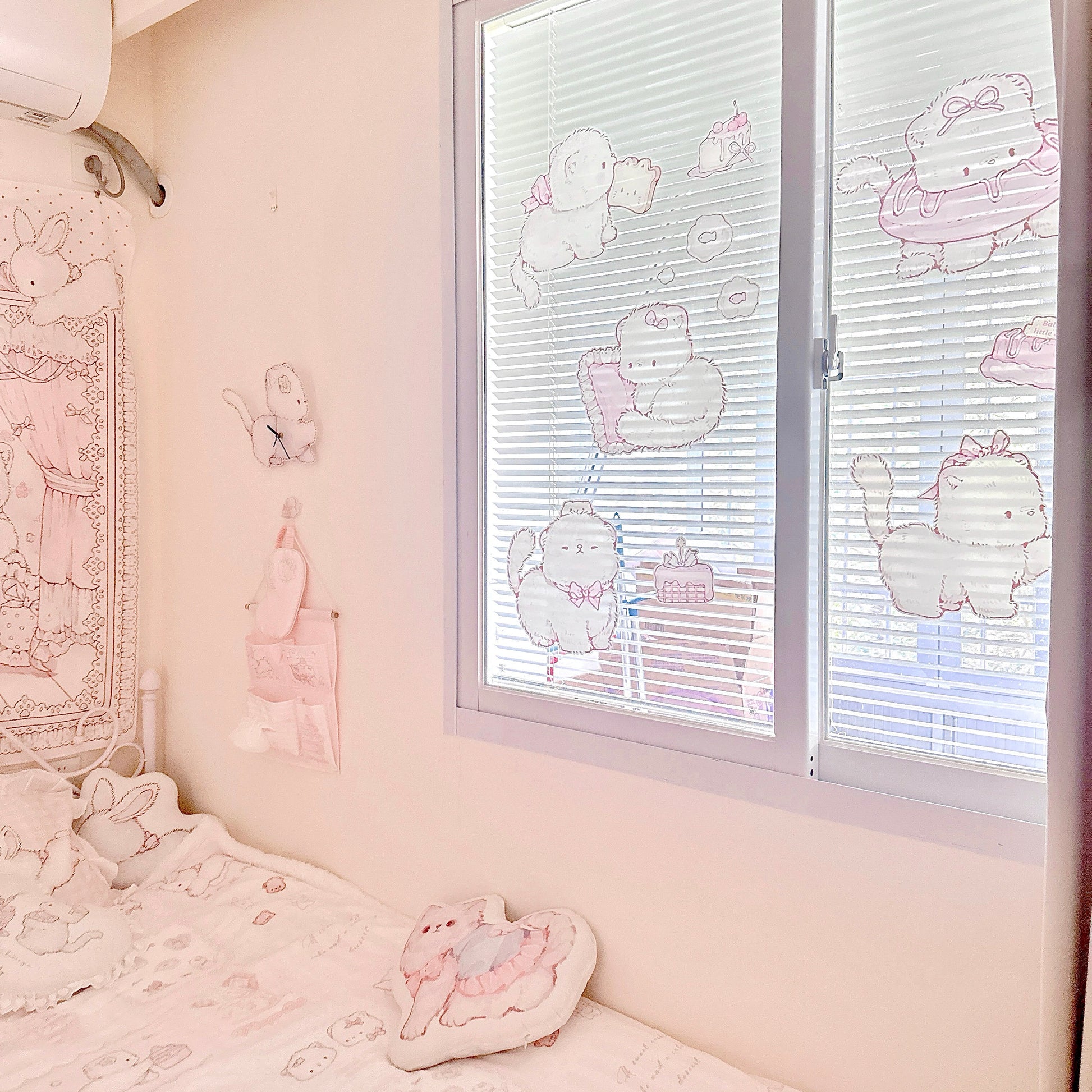 kawaii decorative glass static sticker