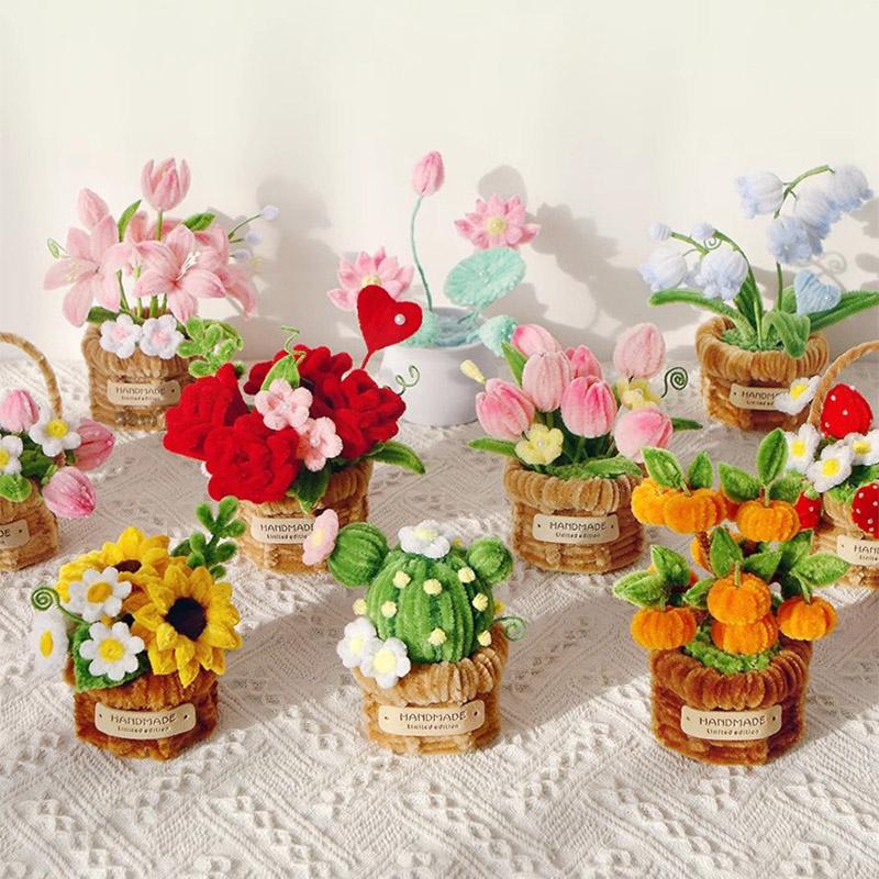 Twisting stick potted flower basket ornaments diy material package