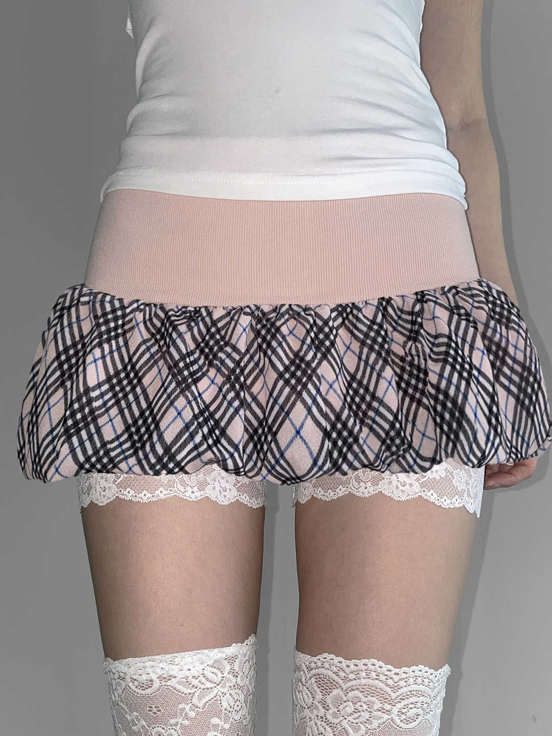 Ballet Plaid Bud Skirt