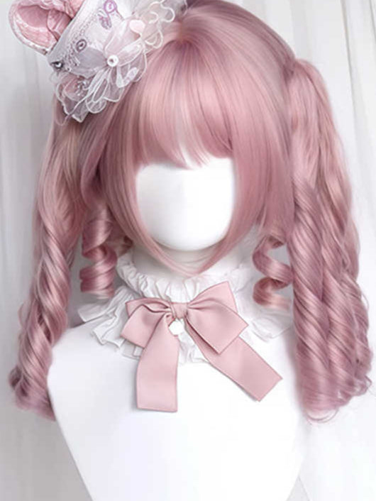 Romantic Lolita Pink Curly Wig