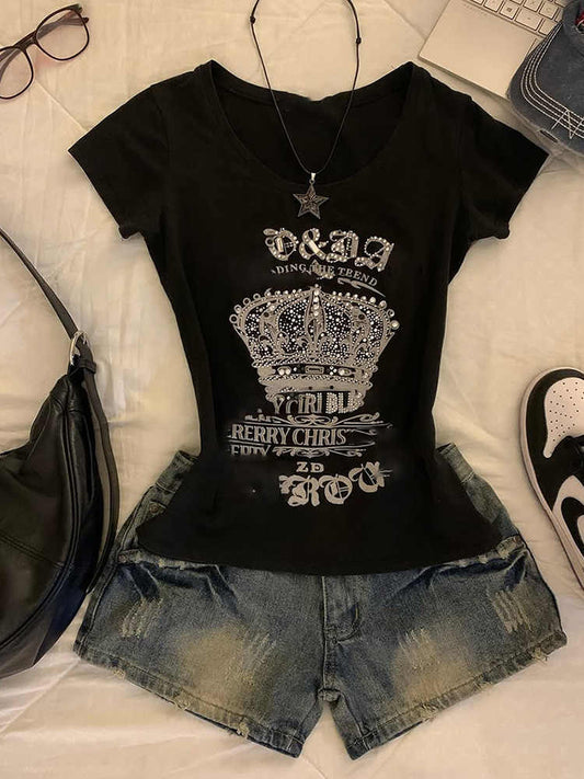 Retro Black Tee