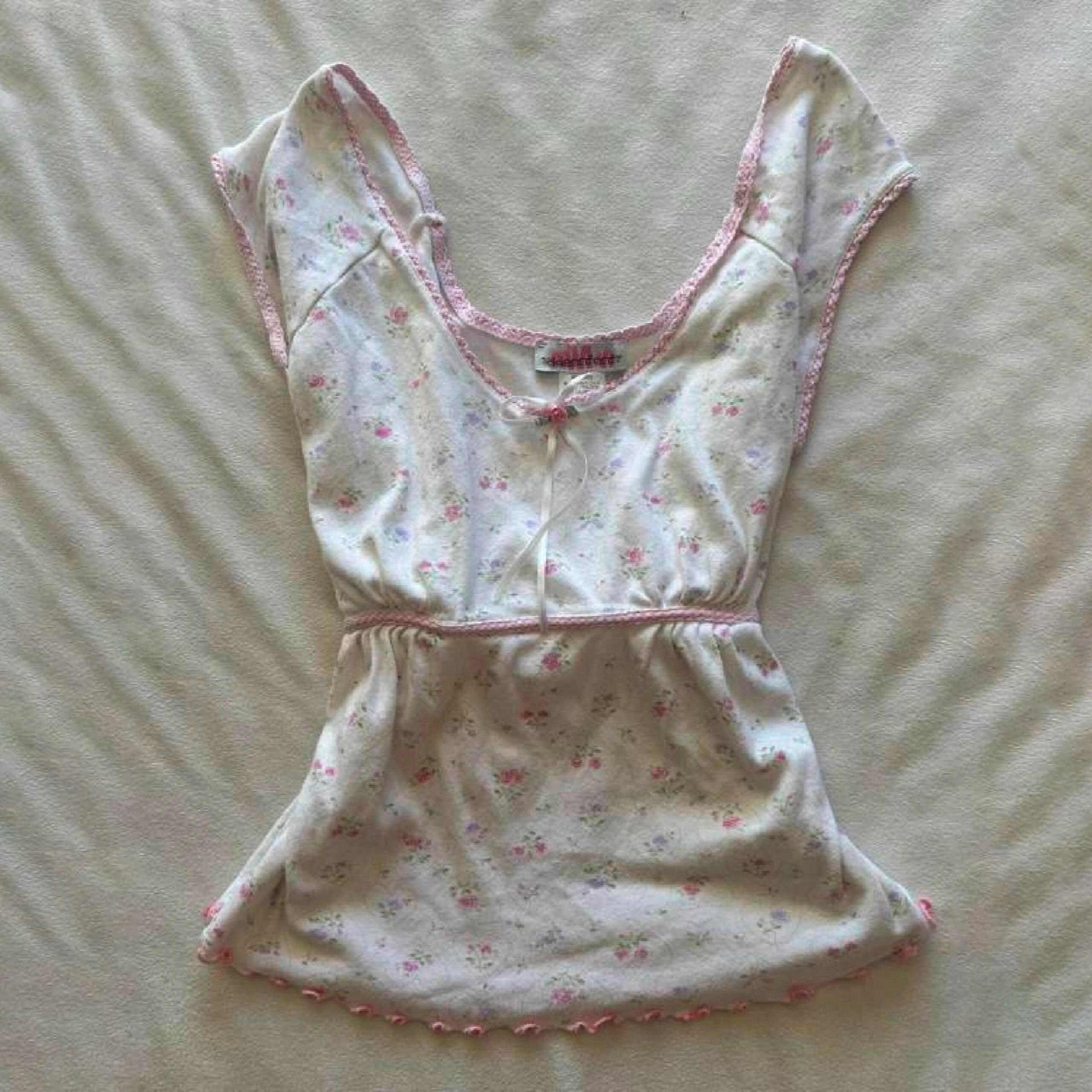 Y2K Retro Floral Top