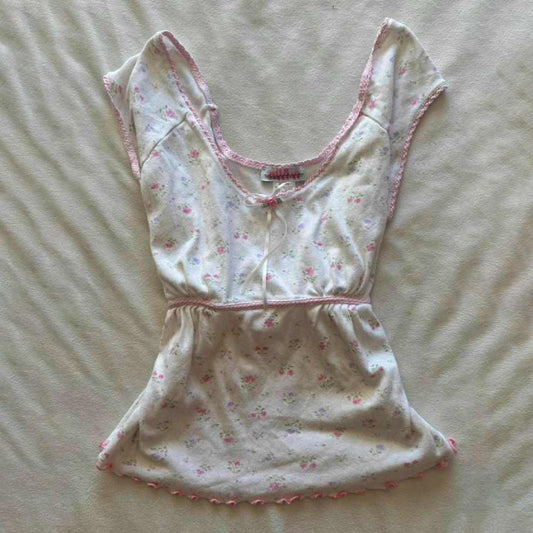 Y2K Retro Floral Top