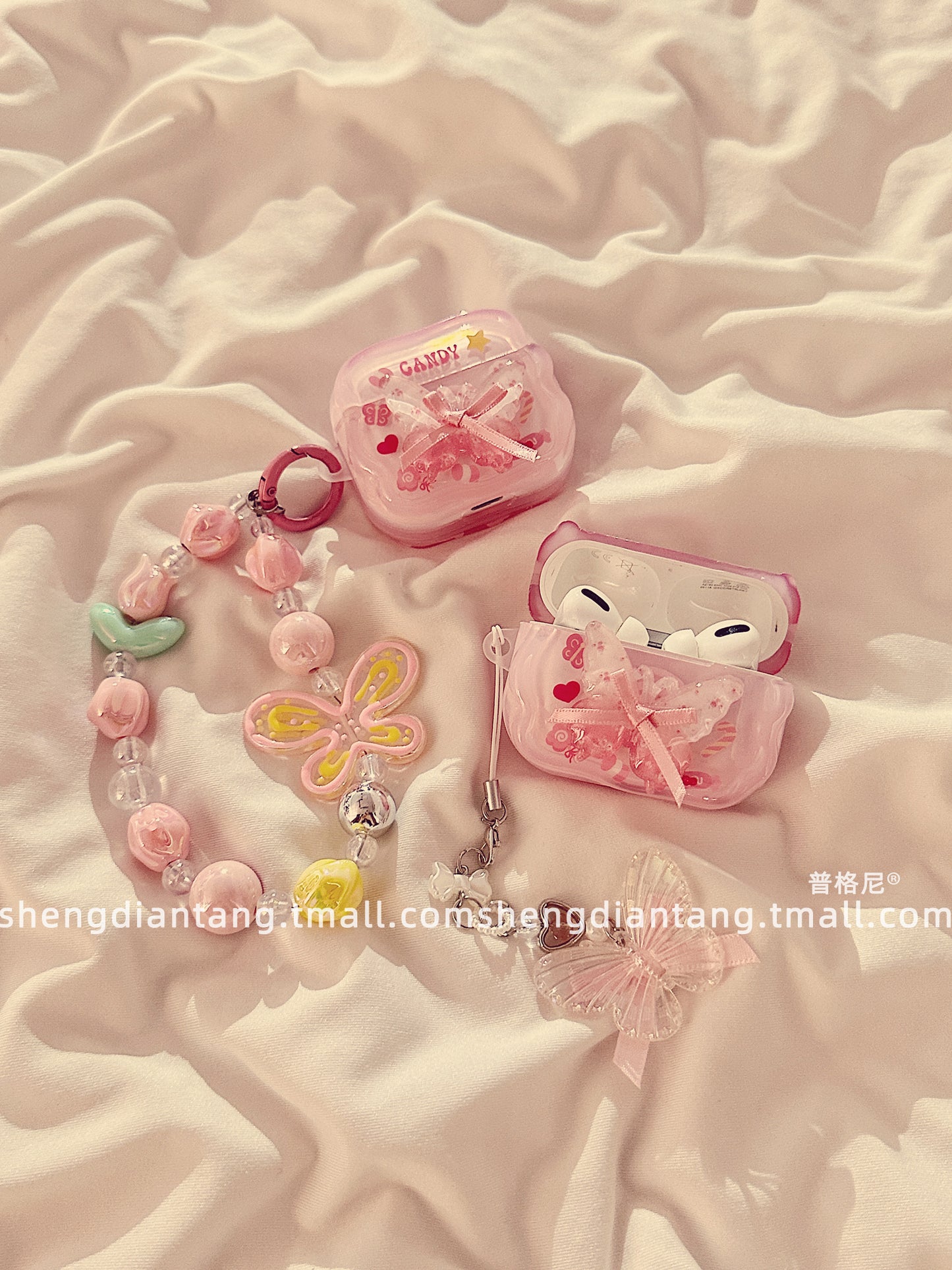 colorful ball butterfly kawaii airpods case