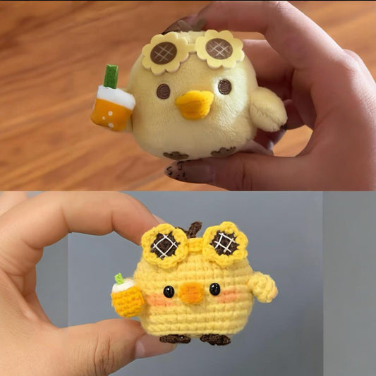 diy wool chick doll material package