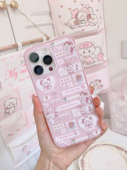 kawaii kitty phone case