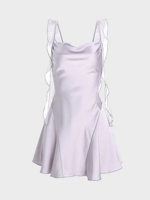 Ribbons Mesh Silk Pajamas