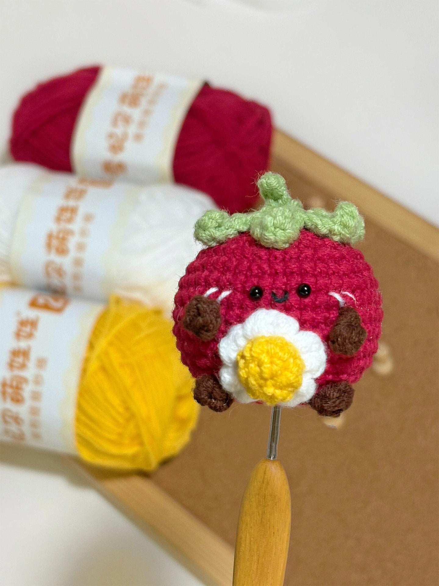 diy crochet tomato egg doll kit