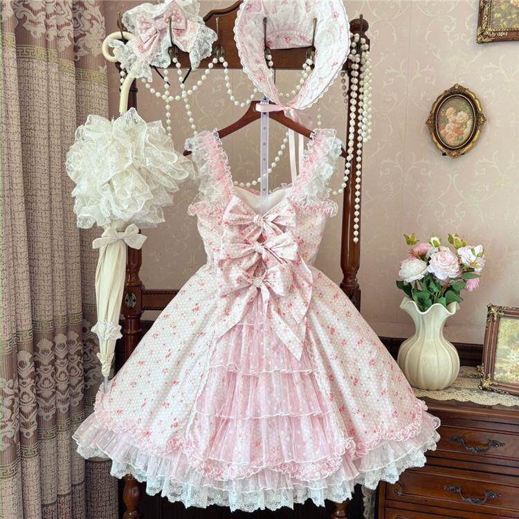 coquette floral lace princess dress