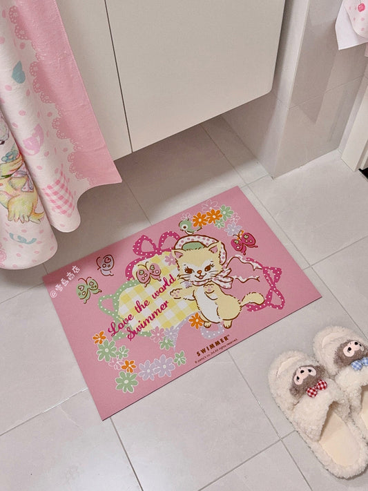 kawaii bathroom diatomaceous earth absorbent mat