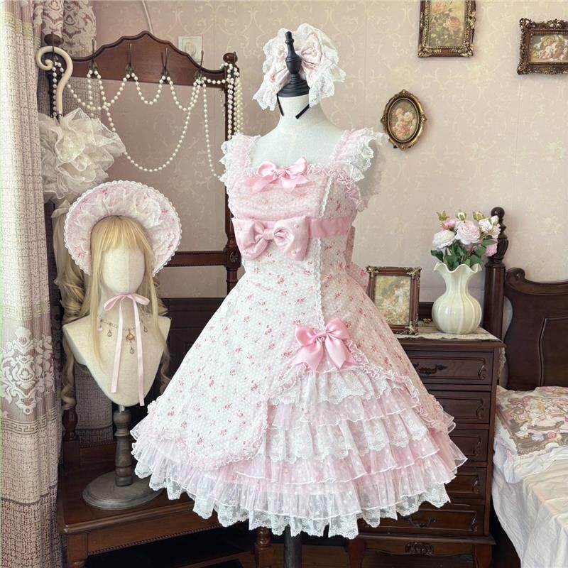 coquette floral lace princess dress