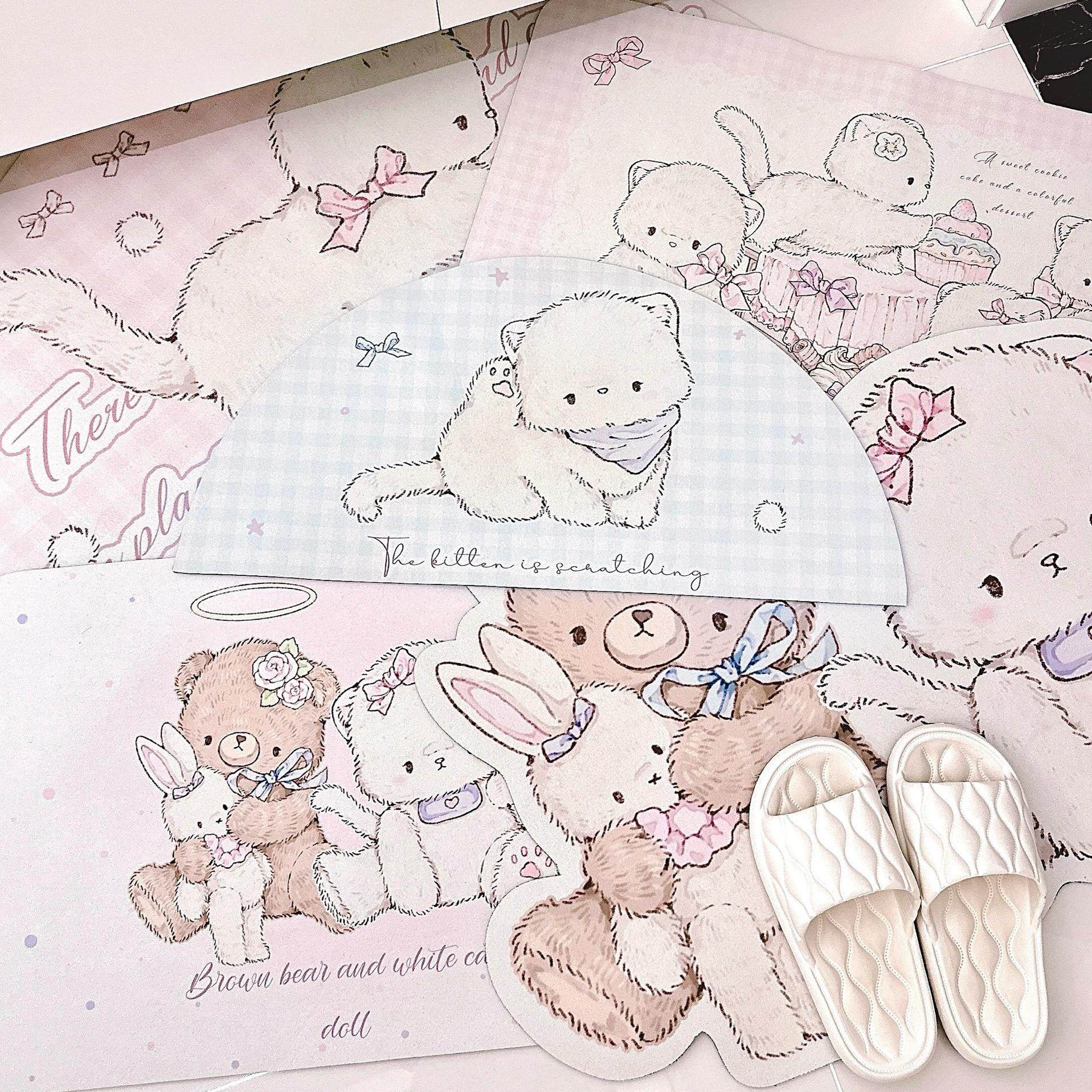 kawaii diatom mud floor mat