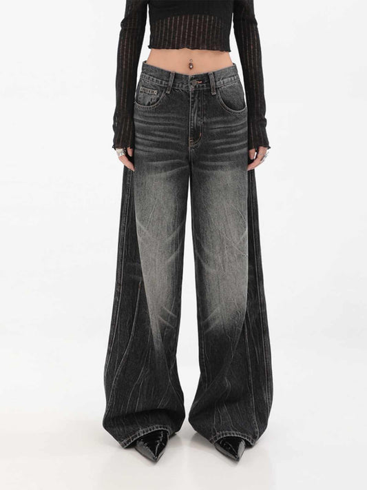 Grunge Retro Distressed Baggy Jeans