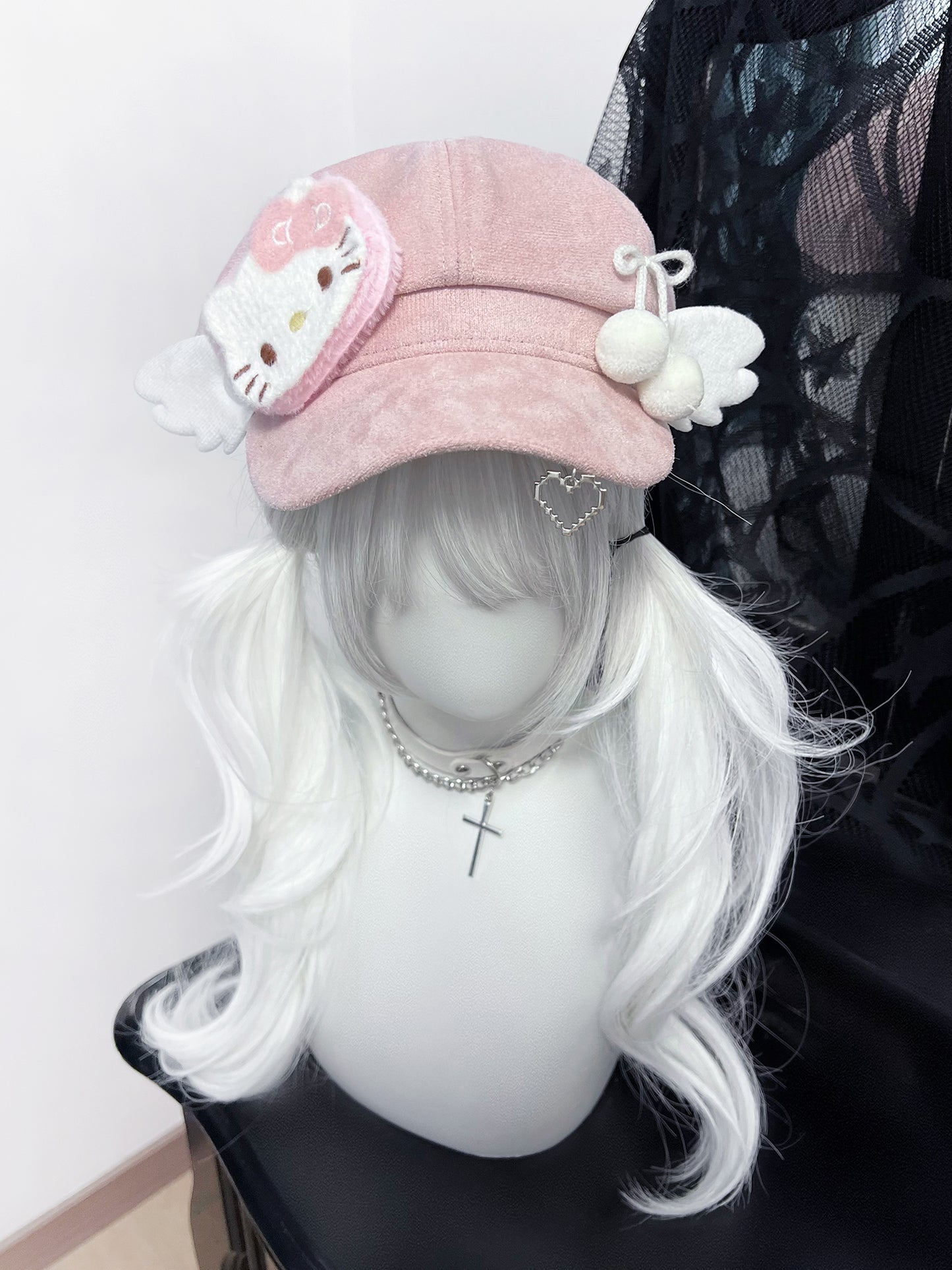 y2k pink kitty hat