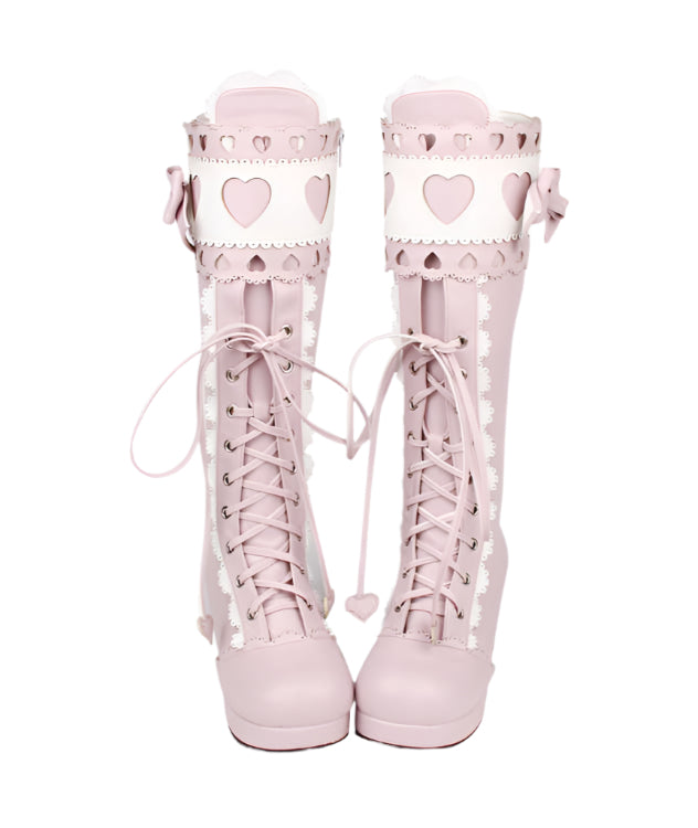 Coquette Bow Love Princess High Boots