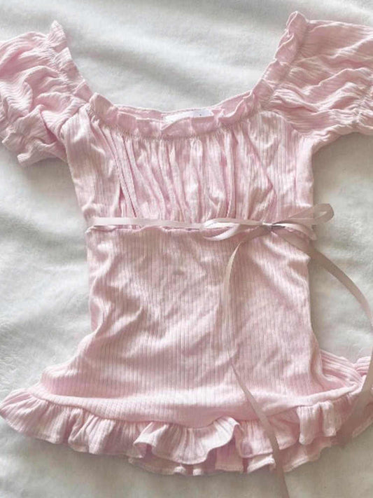 Pure Lust Pink Striped Top