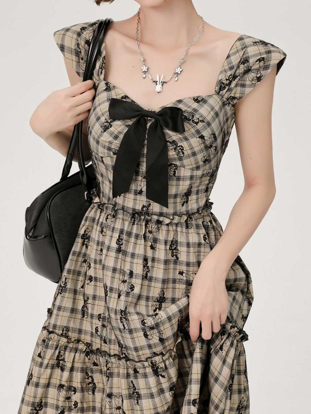 Preppy Retro Plaid Dress