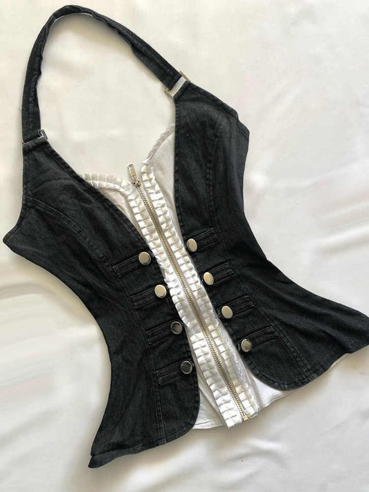 Baddie Retro Halter Vest