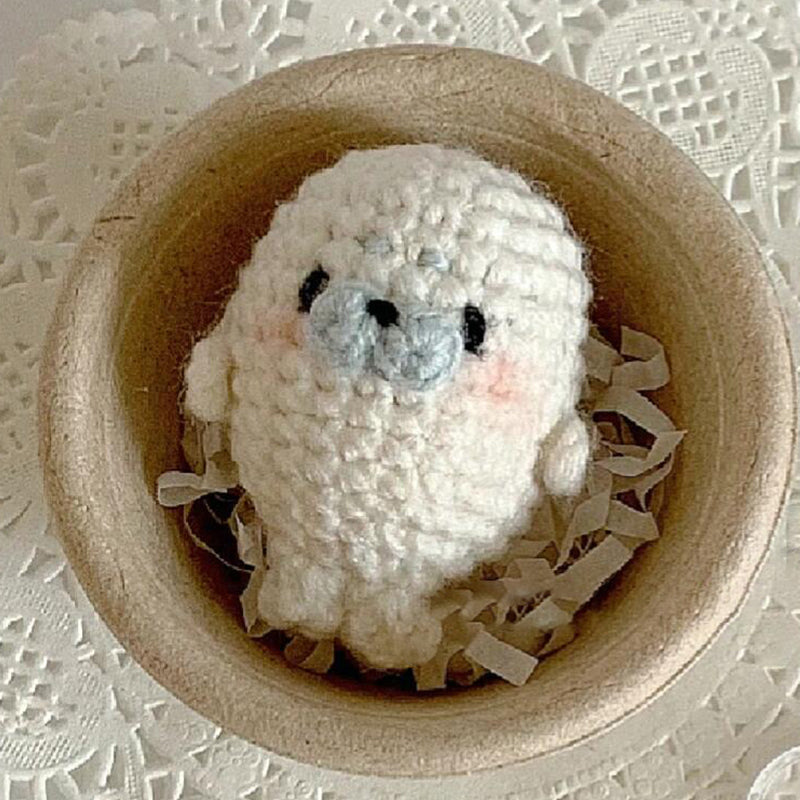 diy wool cute seal bag pendant