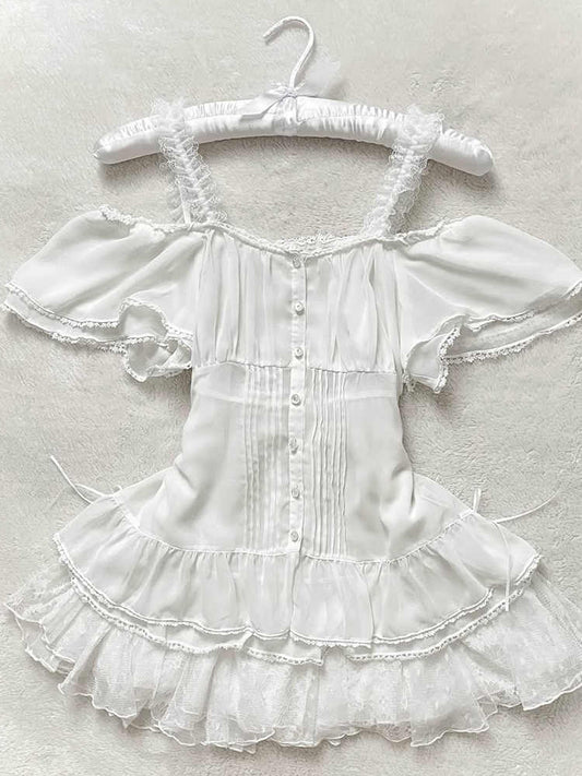 Retro Lace White Shirt