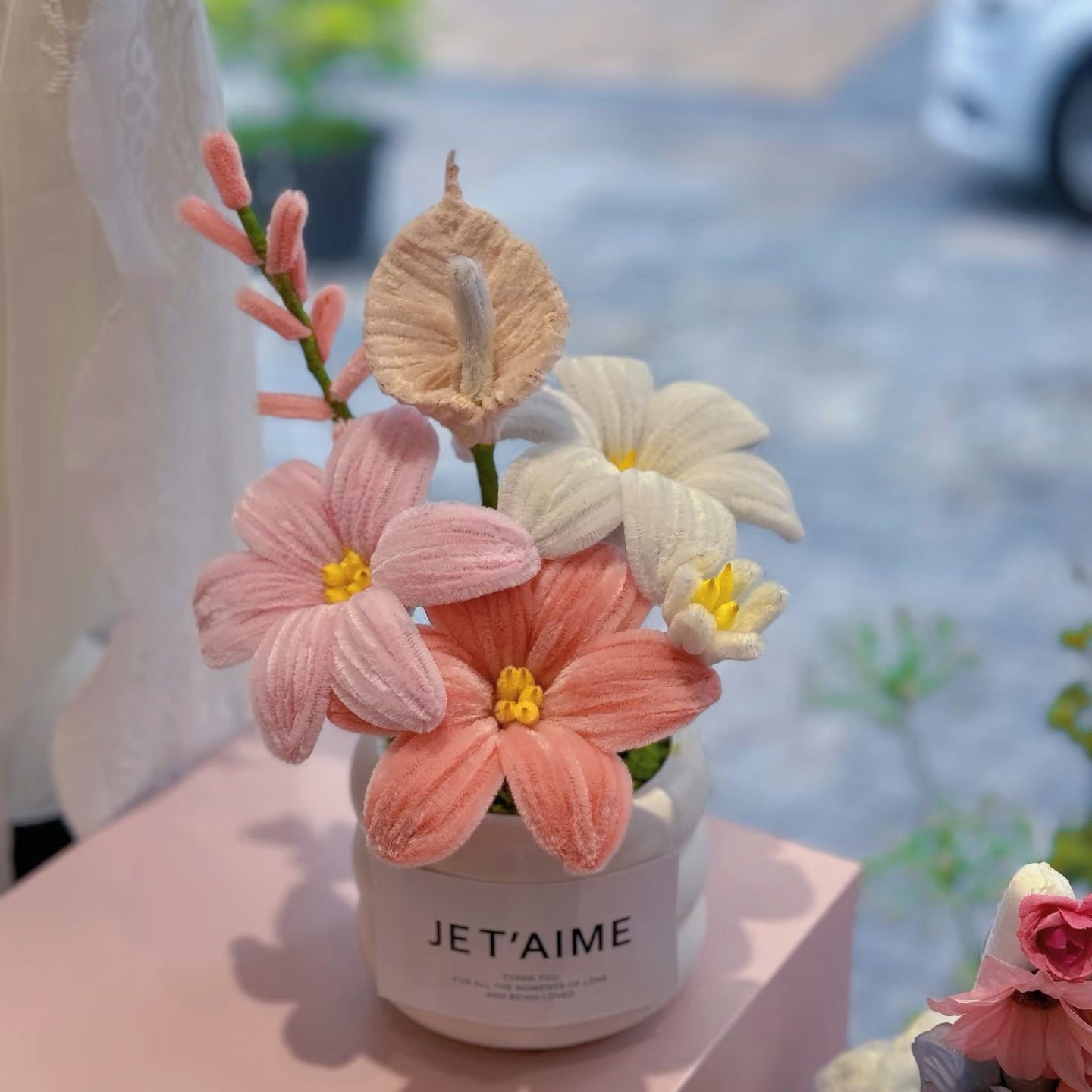 twist stick small potted bouquet diy material package