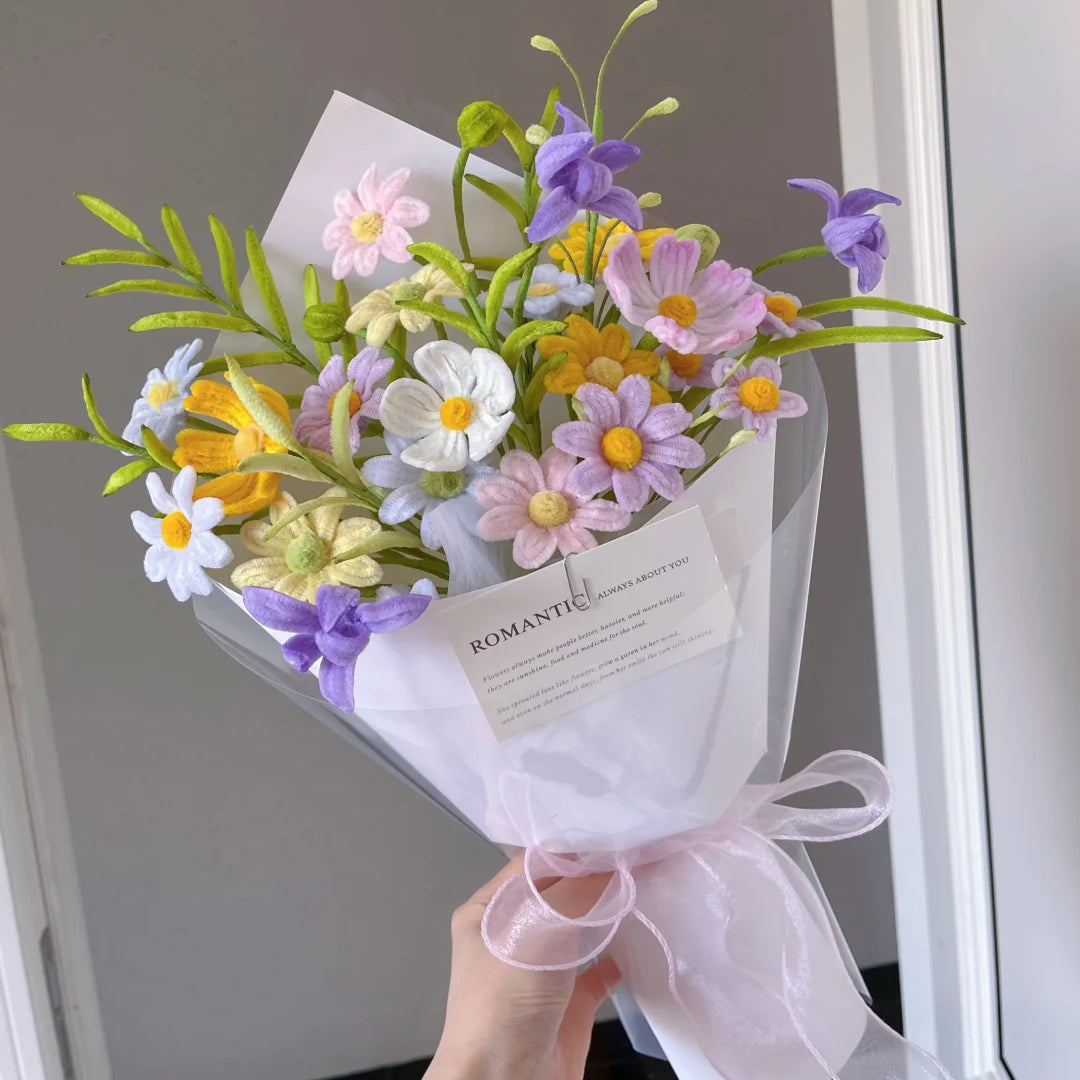 twist stick flowers bouquet