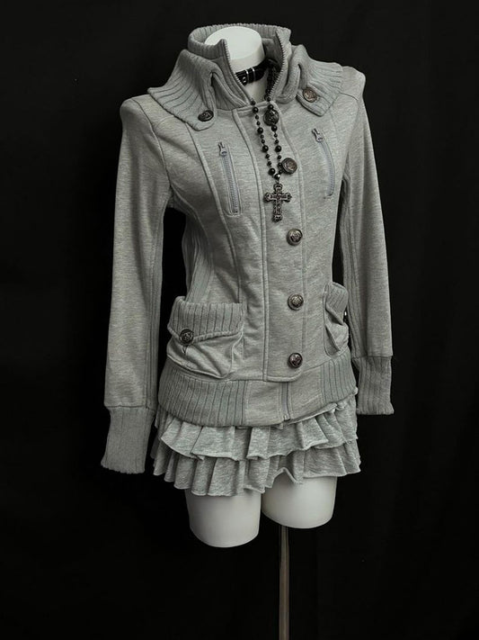 vintage retro gray jacket