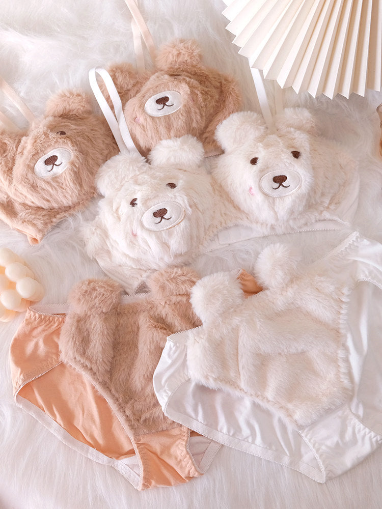 fur bear kawaii lingerie