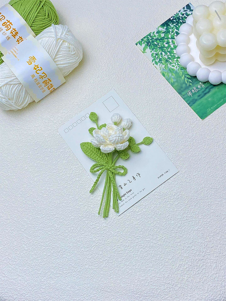 diy wool Mini jasmine card