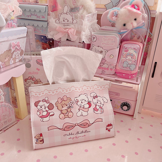kawaii pink Tissue box