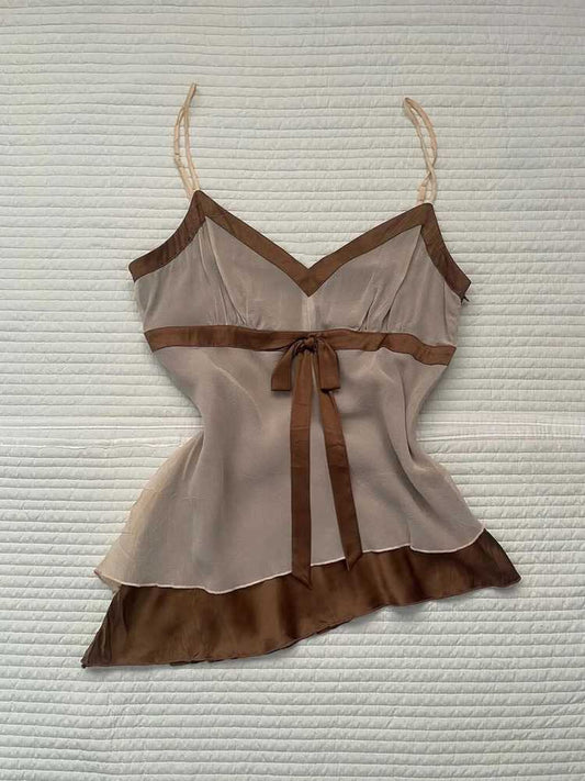 Retro Fake Two-piece Tank Top