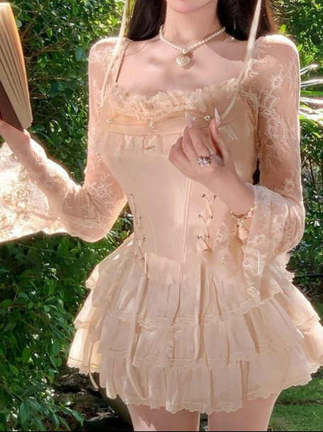 Lace Corset Two-piece Set