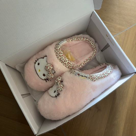cute kitty winter cotton slippers