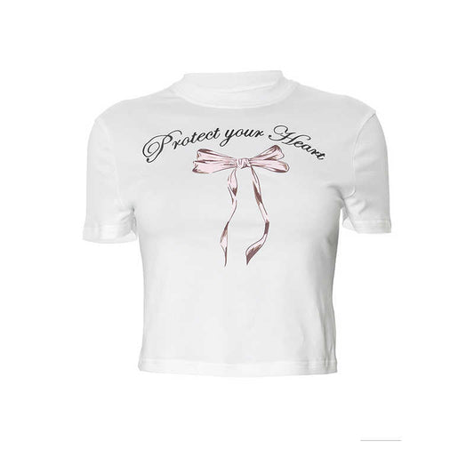 Coquette Bow Print Baby Tee