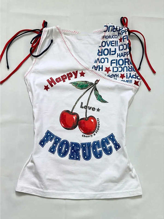 Cherry Strap Tank Top