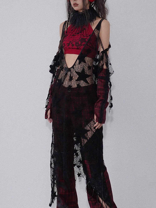 Grunge Star Mesh Vest