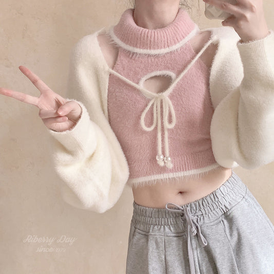 Plush Girl Slim Knitted Top/Dress