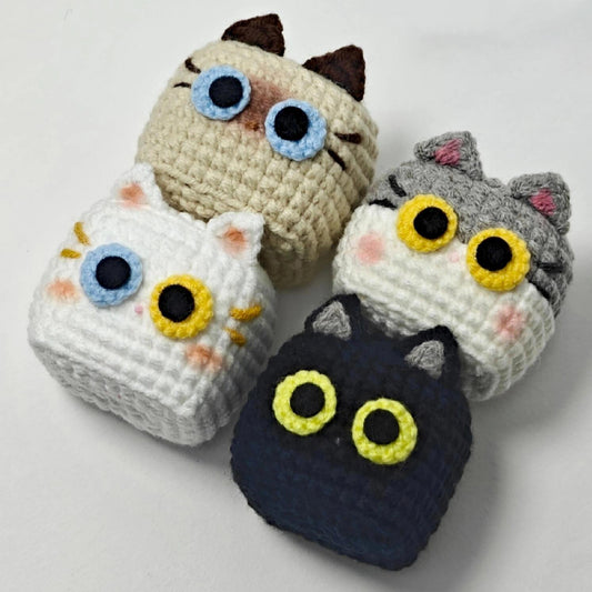 diy wool cute little black cat material bag