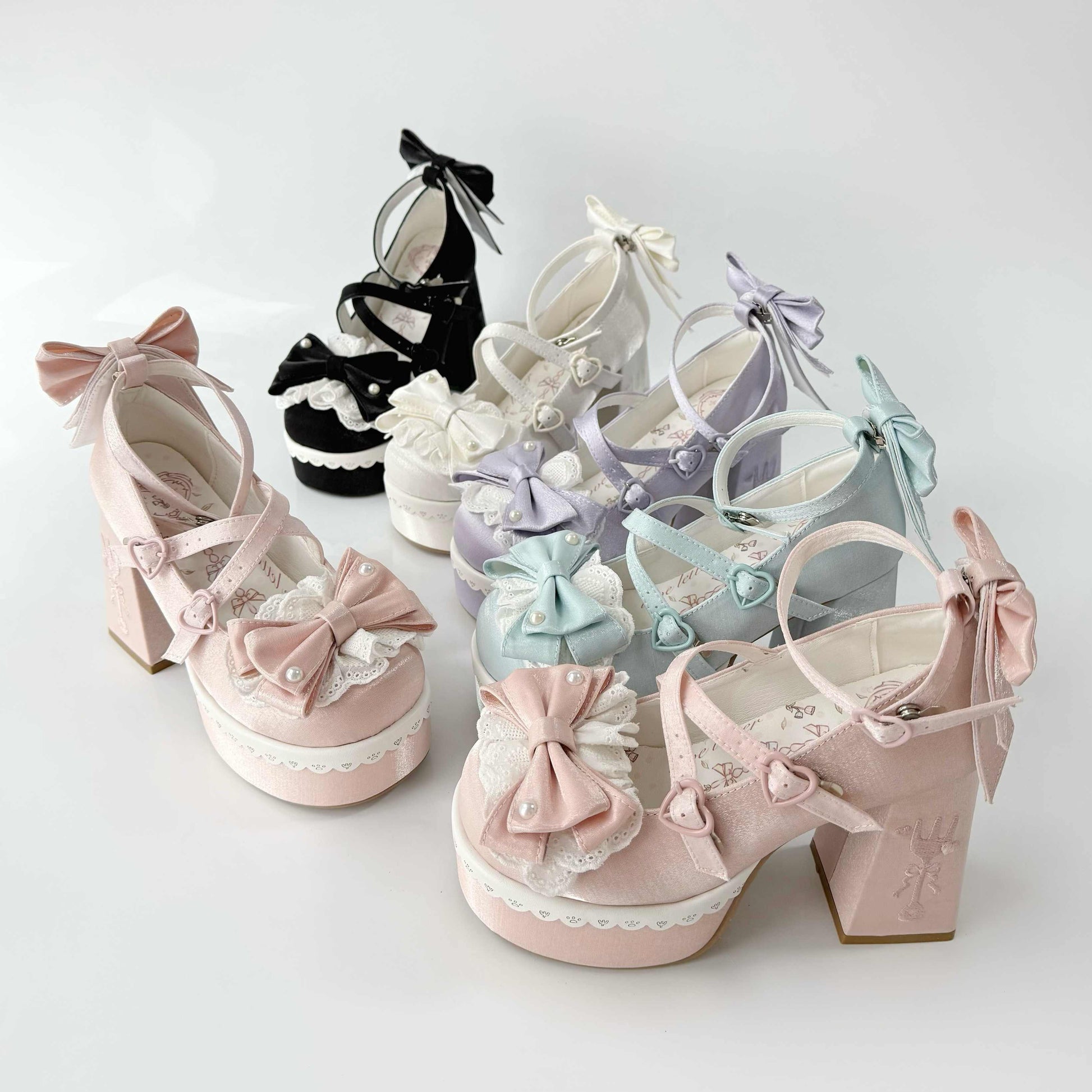 Kawaii Lolita Bows High-heeled Sandals