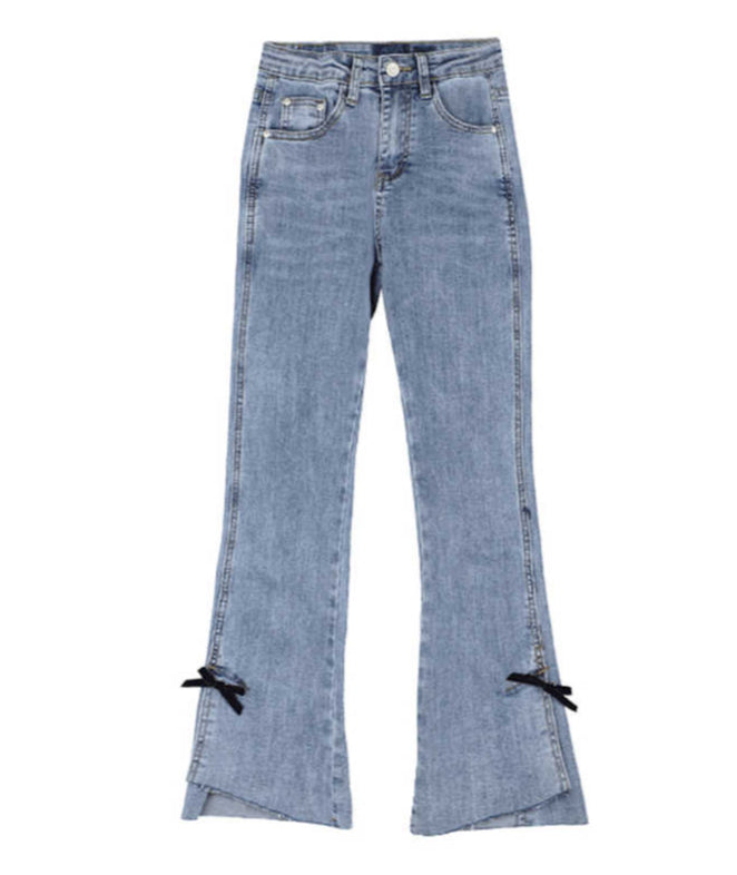 Bow Coquette Flared Jeans