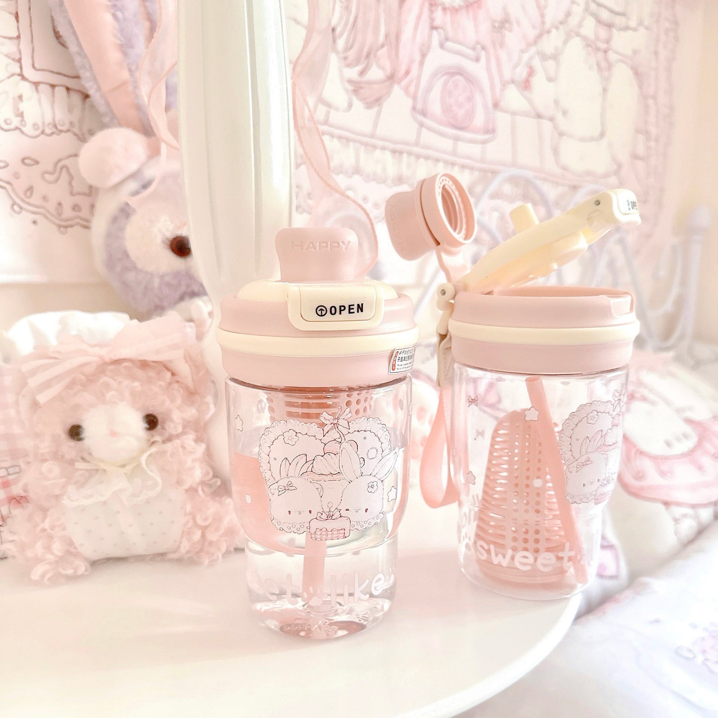 cute kawaii water bottle