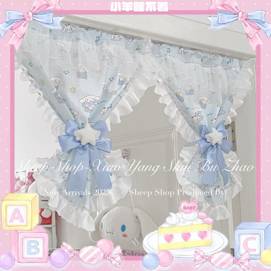 Cinnamon Dog Cute Lace Curtain