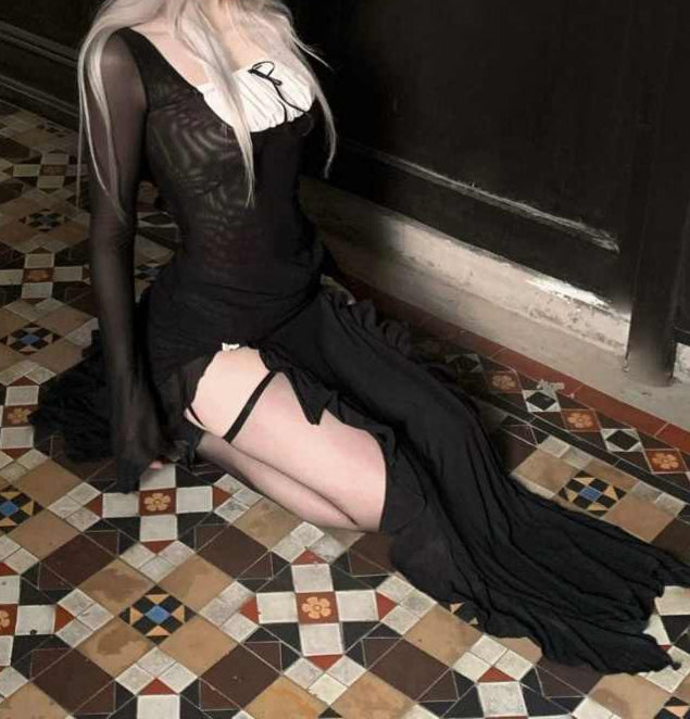 Dark Coquette Tulle Maxi Dress