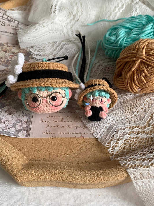 diy Wool hat boy doll