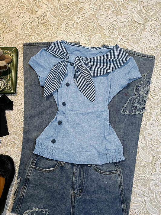 Vintage Collar T-shirt