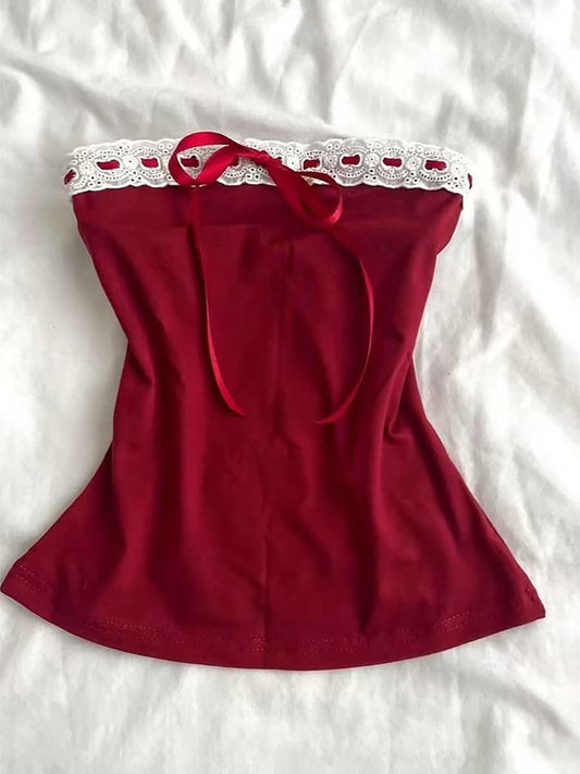 Pure Desire Lace Tube Top