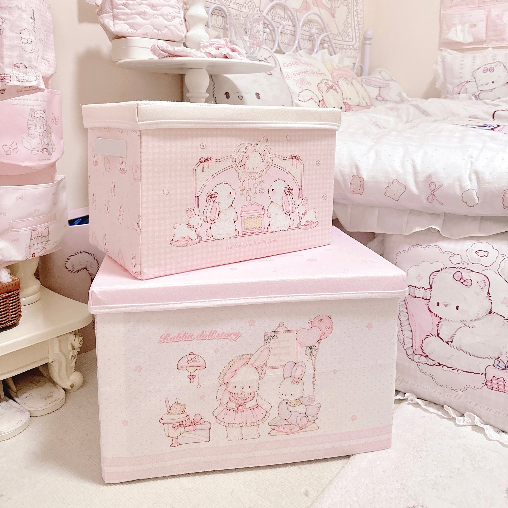 kawaii folding storage box