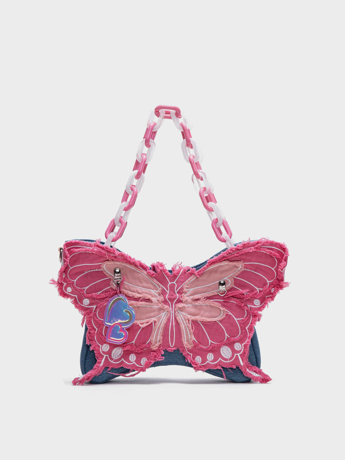 Y2K Denim Butterfly Crossbody Bag