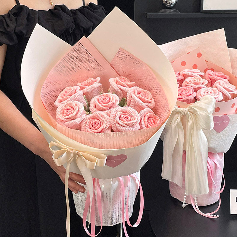 rose handwoven bouquet