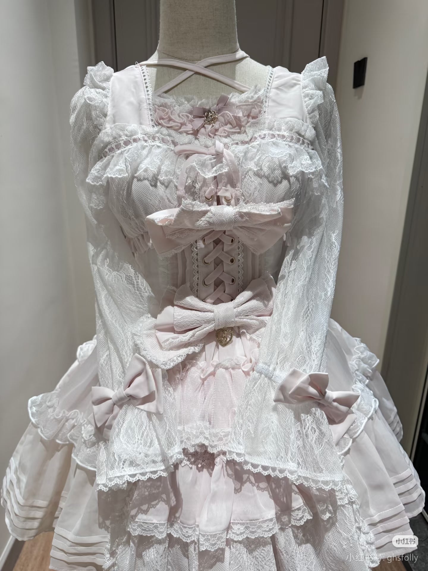 cute Lolita lace splicing dress